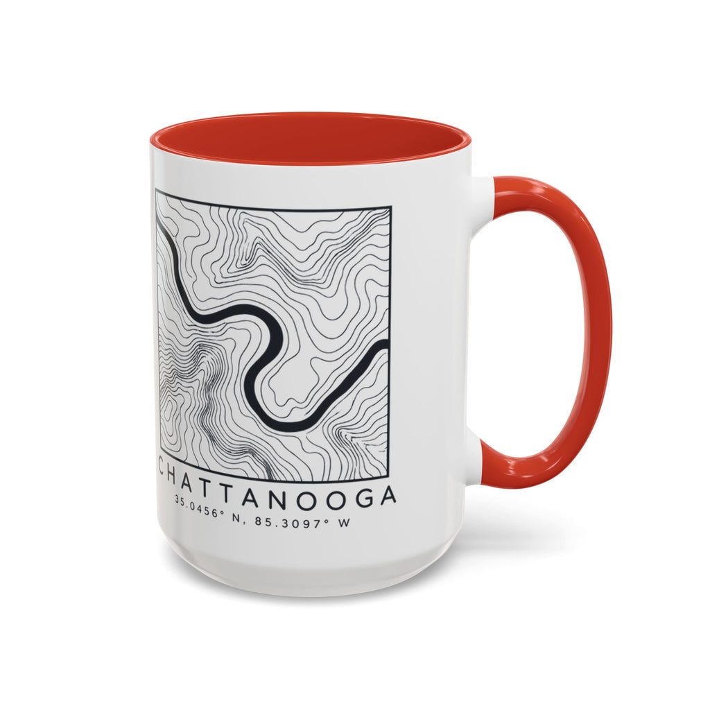 Chattanooga Topo Map Accent Mug