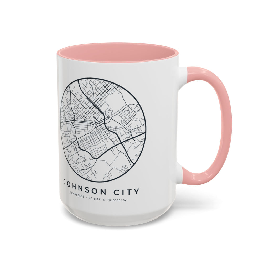 Johnson City Street Map Accent Mug