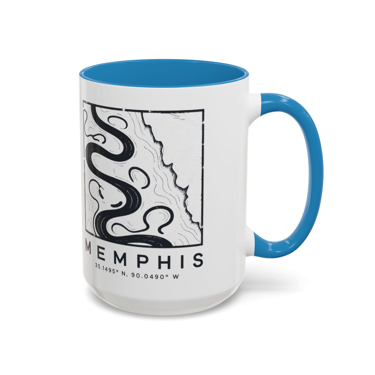 Memphis Topo Map Accent Mug