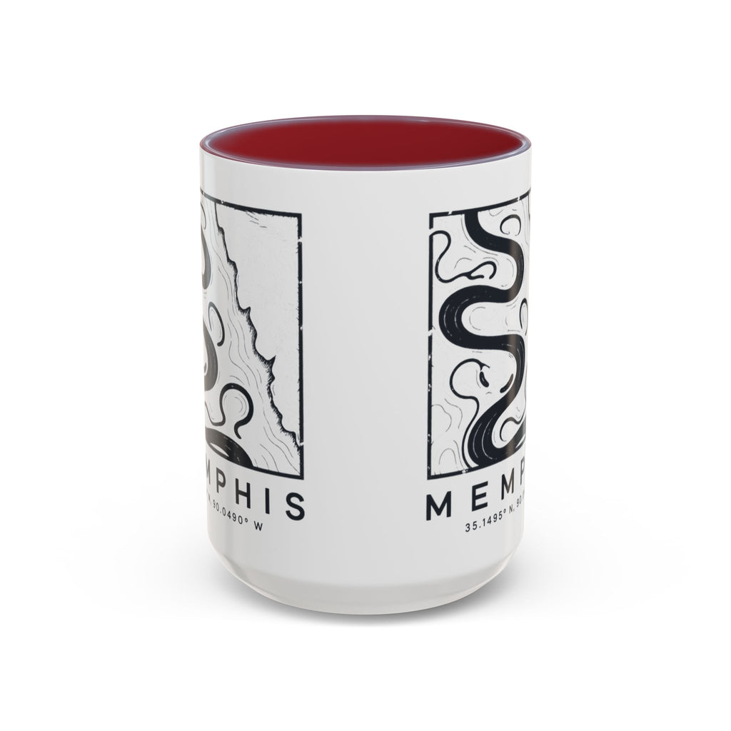 Memphis Topo Map Accent Mug