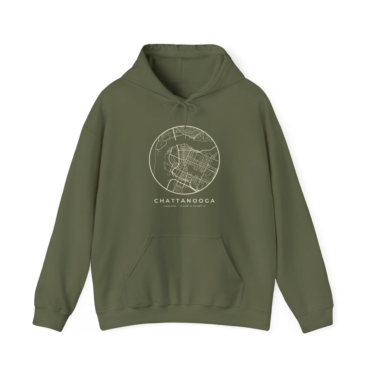 Chattanooga Street Map Hoodie