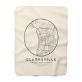 Clarksville Street Map Sherpa Blanket