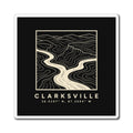 Clarksville Topo Map Magnet (Black)