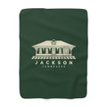 Jackson Train Depot Sherpa Blanket (Forest Green)