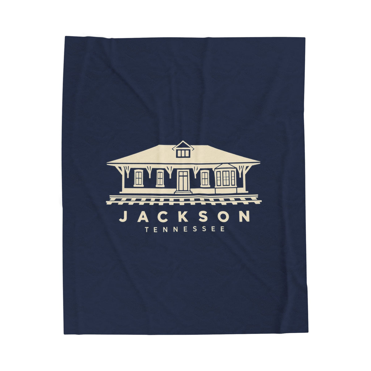 Jackson Train Depot Blanket (Navy)