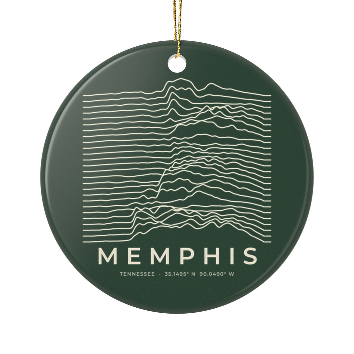 Memphis Ridgeline Ornament (Forest Green)