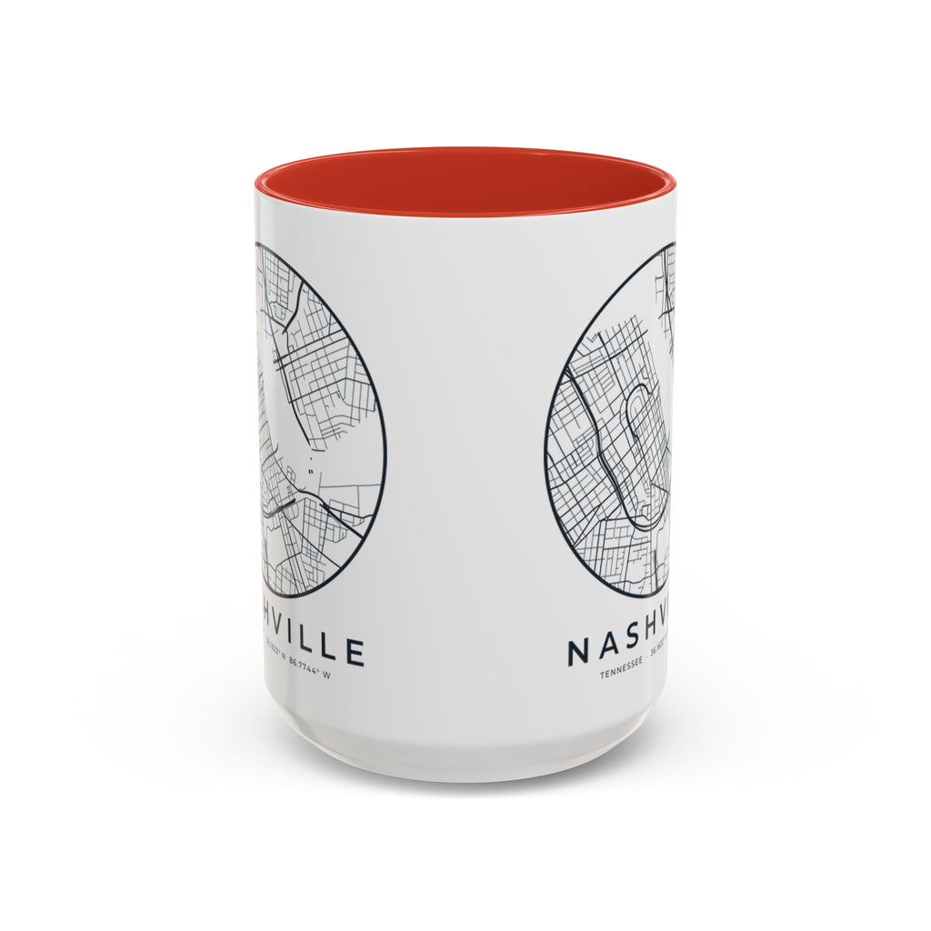 Nashville Street Map Accent Mug