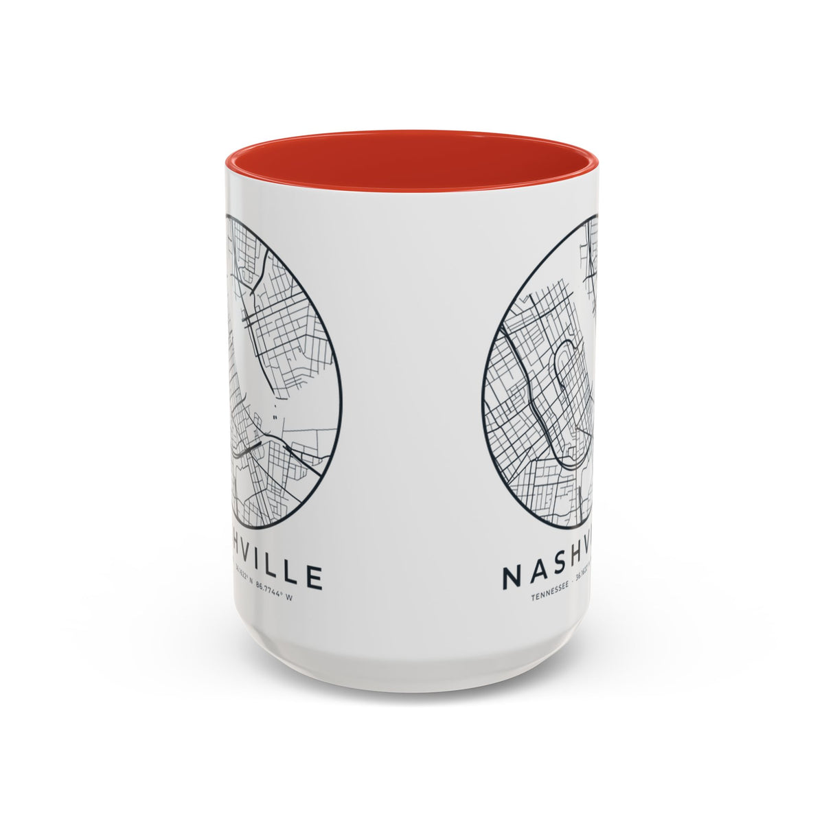 Nashville Street Map Accent Mug