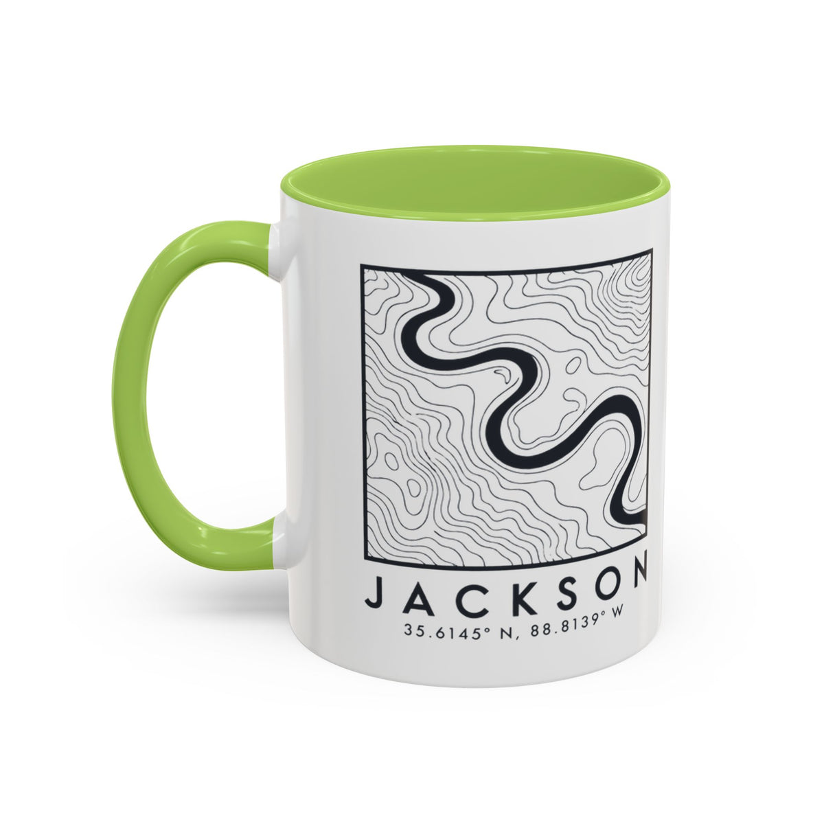 Jackson Topo Map Accent Mug