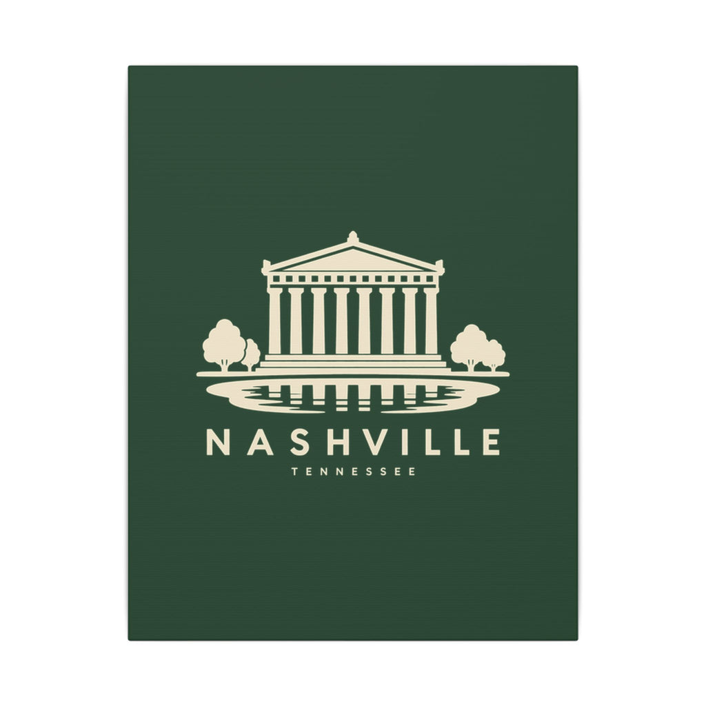 Nashville Parthenon Canvas Print (Forest Green)