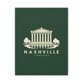 Nashville Parthenon Canvas Print (Forest Green)