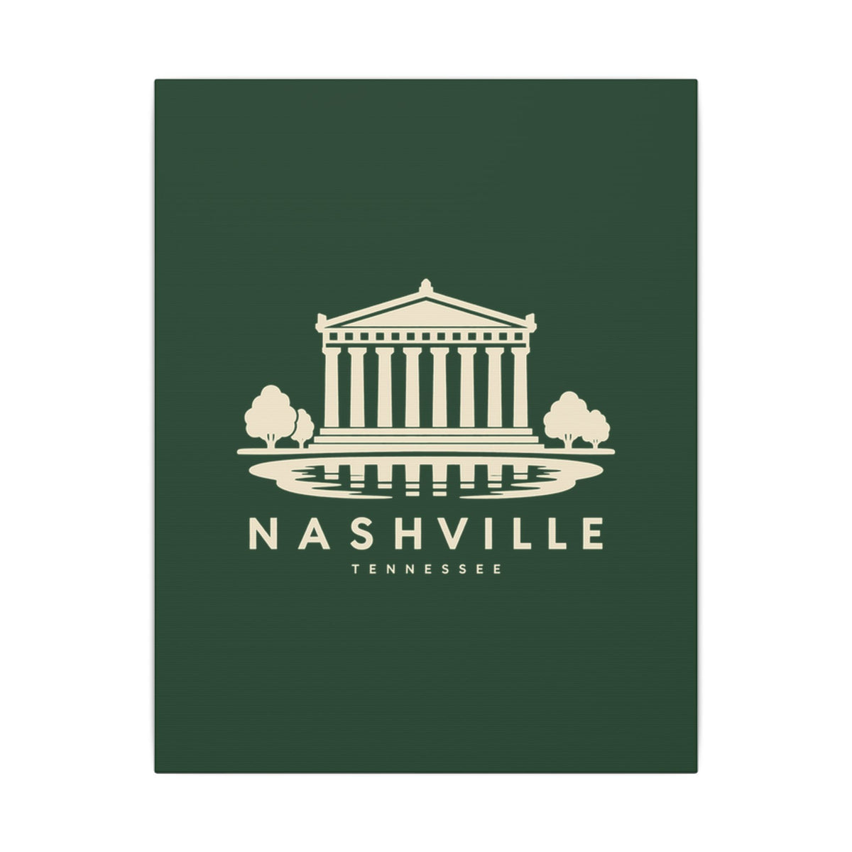 Nashville Parthenon Canvas Print (Forest Green)