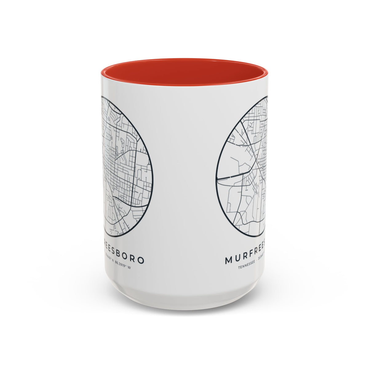Murfreesboro Street Map Accent Mug