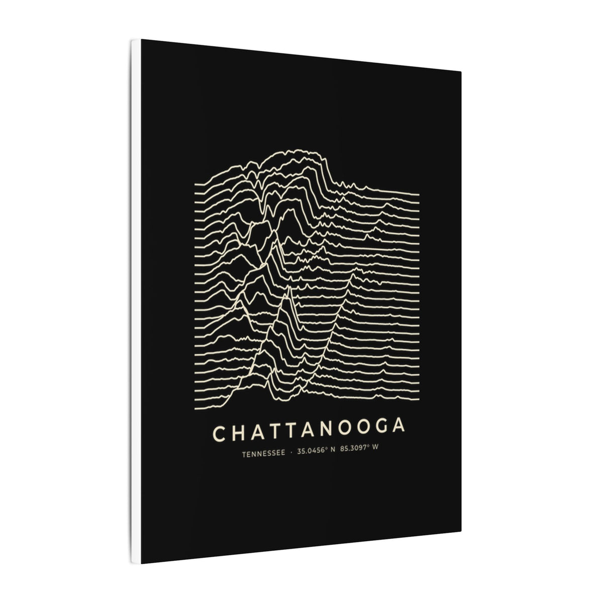 Chattanooga Ridgeline Canvas Print (Black)