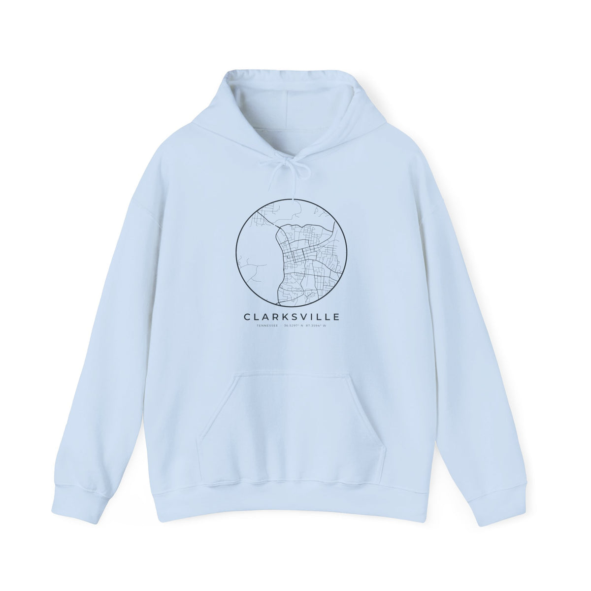 Clarksville Street Map Hoodie