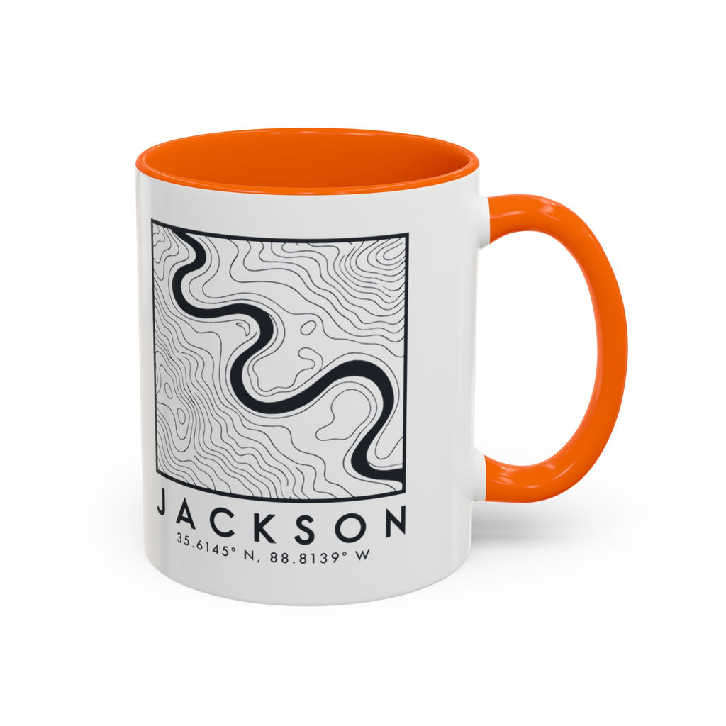 Jackson Topo Map Accent Mug
