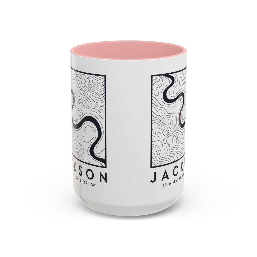 Jackson Topo Map Accent Mug