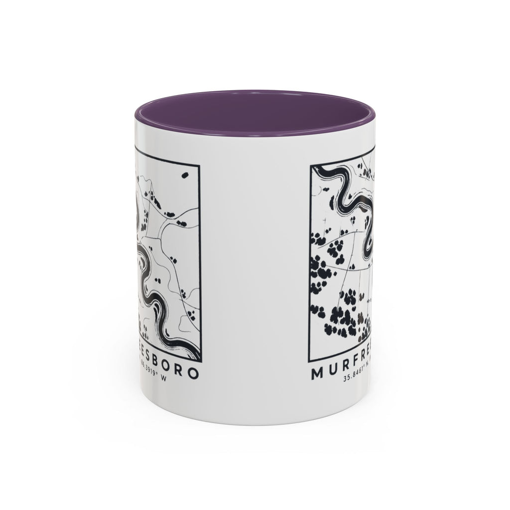 Murfreesboro Topo Map Accent Mug