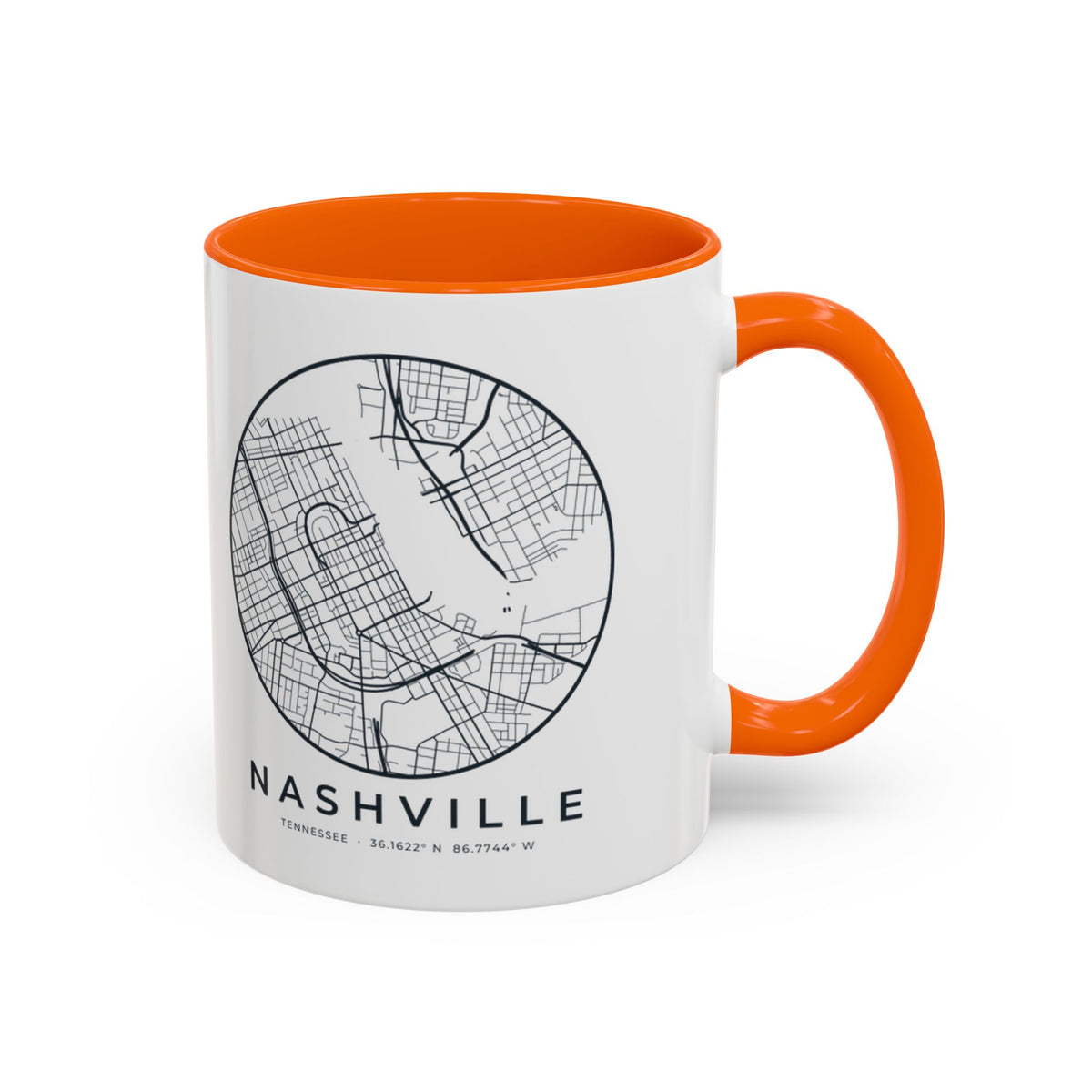 Nashville Street Map Accent Mug