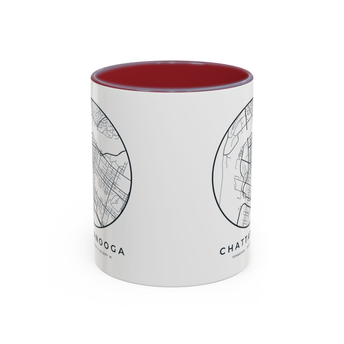 Chattanooga Street Map Accent Mug