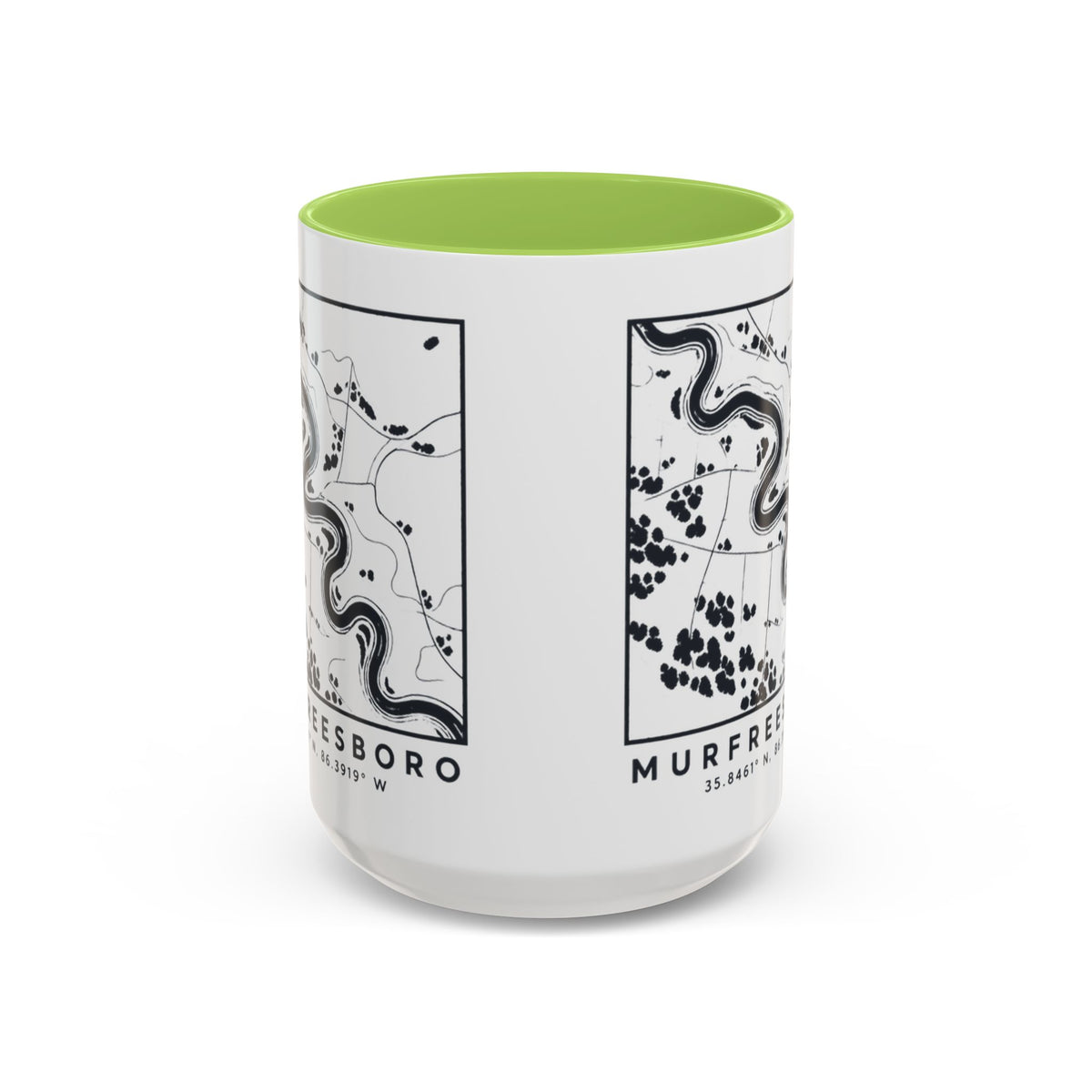 Murfreesboro Topo Map Accent Mug