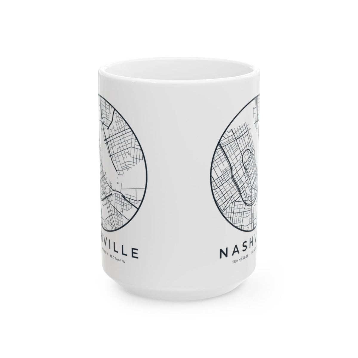 Nashville Street Map Mug