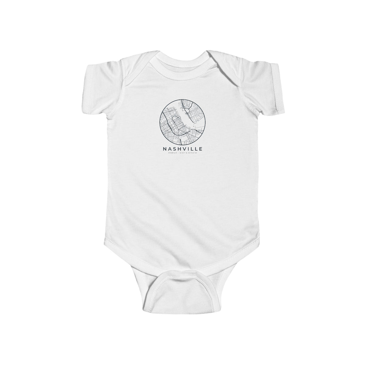Nashville Street Map Baby Bodysuit