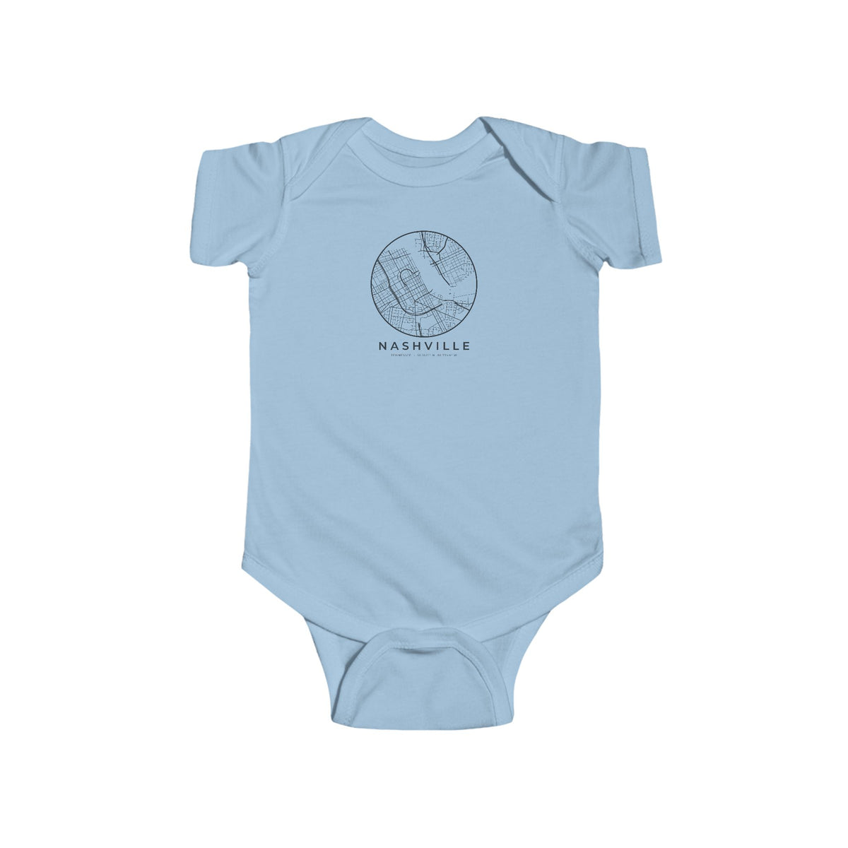 Nashville Street Map Baby Bodysuit