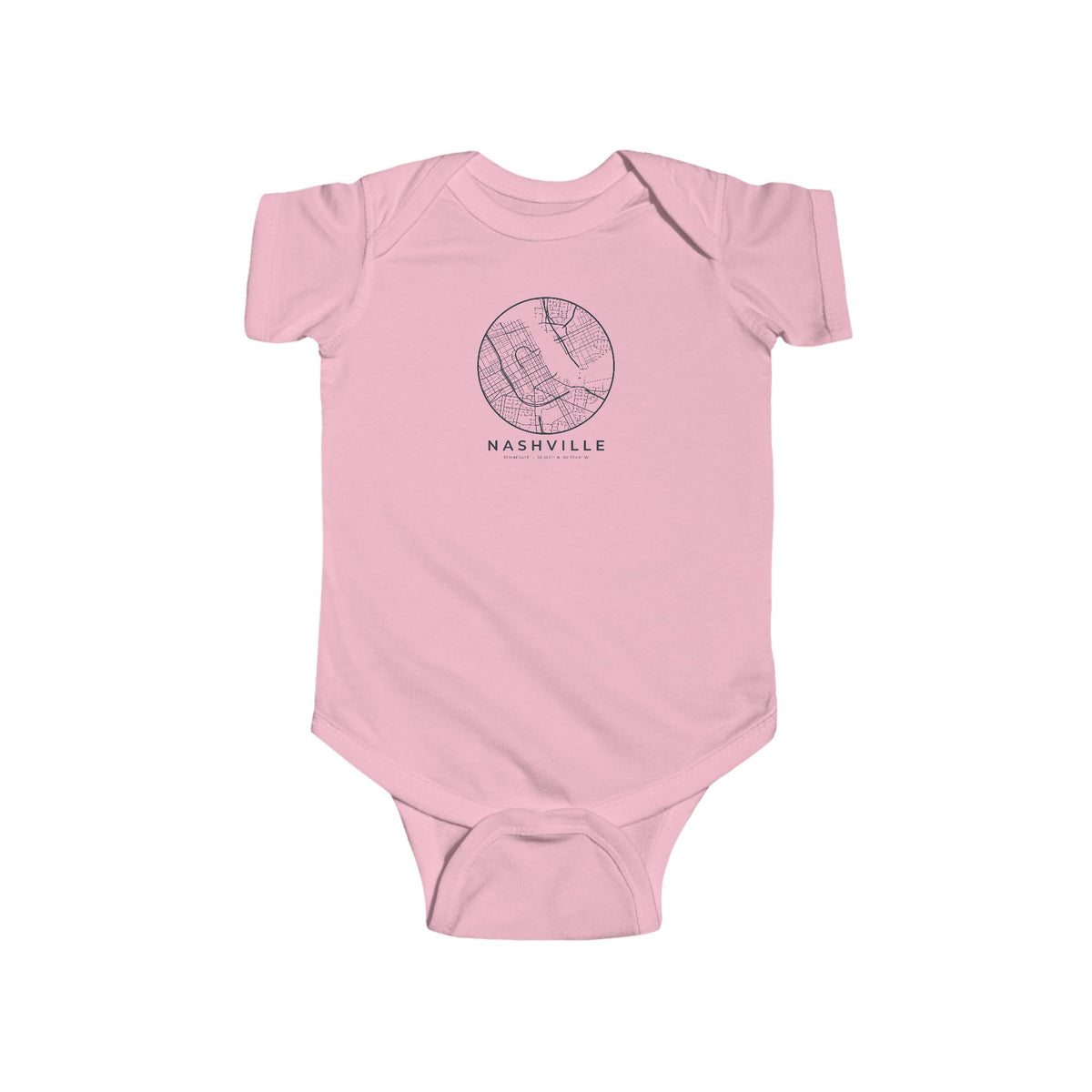Nashville Street Map Baby Bodysuit