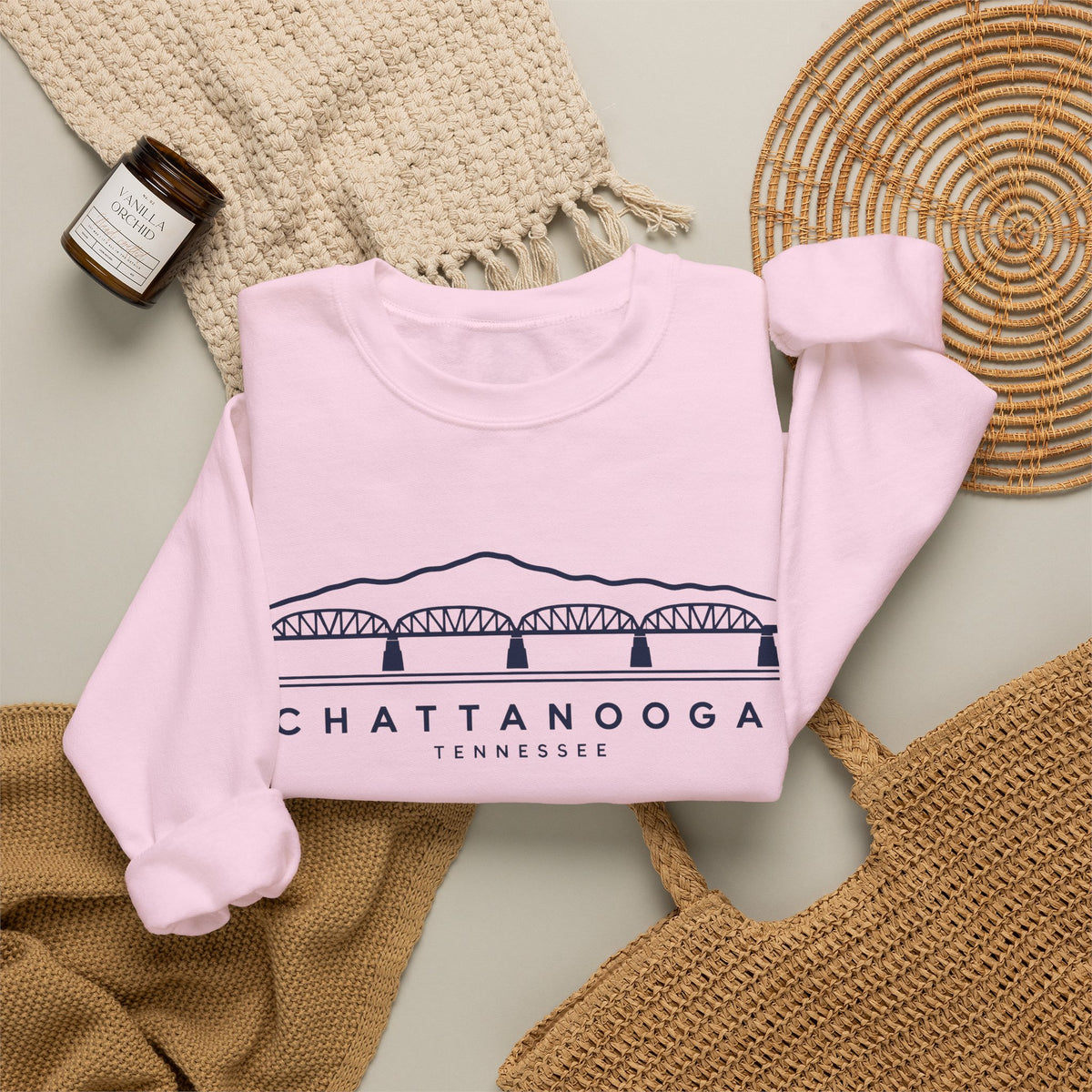 Chattanooga Walnut Street Bridge Crewneck Sweatshirt