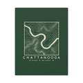 Chattanooga Topo Map Canvas Print (Forest Green)