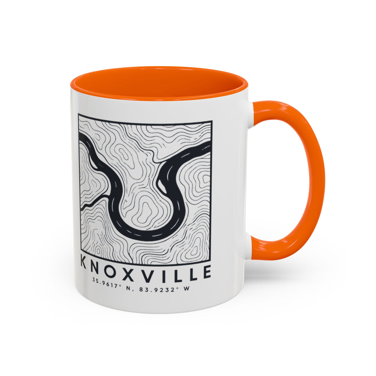 Knoxville Topo Map Accent Mug