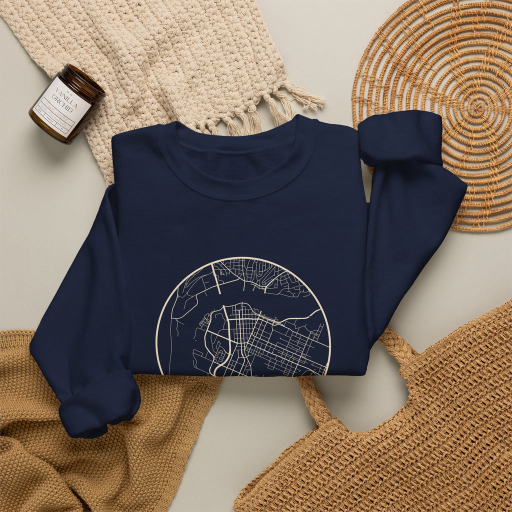 Chattanooga Street Map Crewneck Sweatshirt