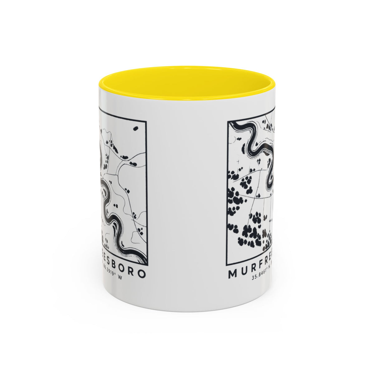 Murfreesboro Topo Map Accent Mug