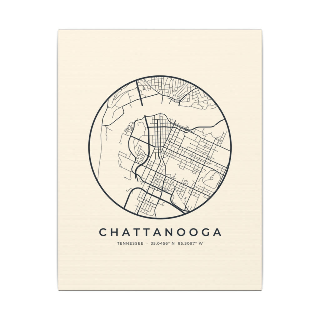 Chattanooga Street Map Canvas Print