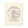 Chattanooga Street Map Canvas Print
