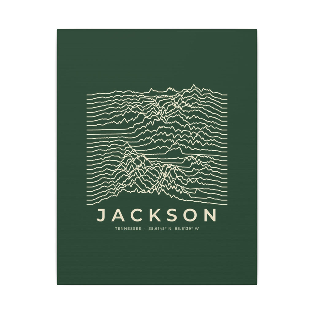 Jackson Ridgeline Canvas Print (Forest Green)
