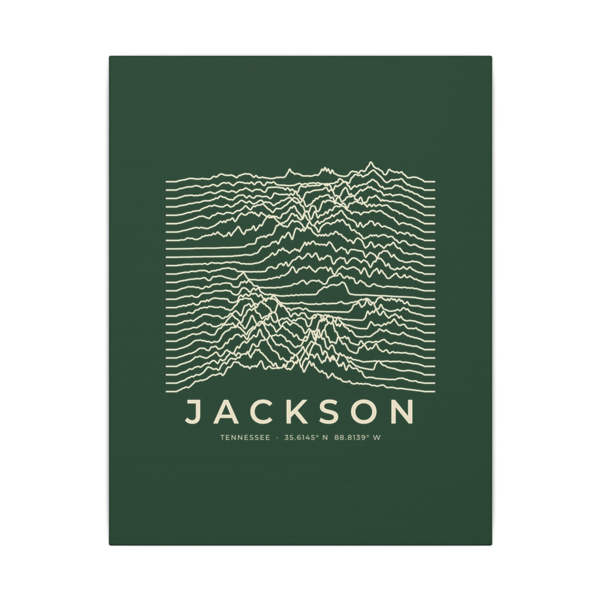 Jackson Ridgeline Canvas Print (Forest Green)