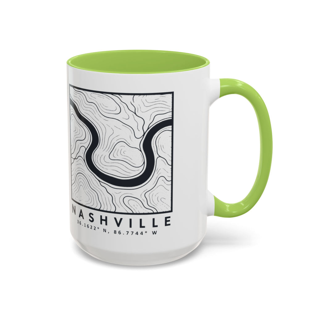 Nashville Topo Map Accent Mug