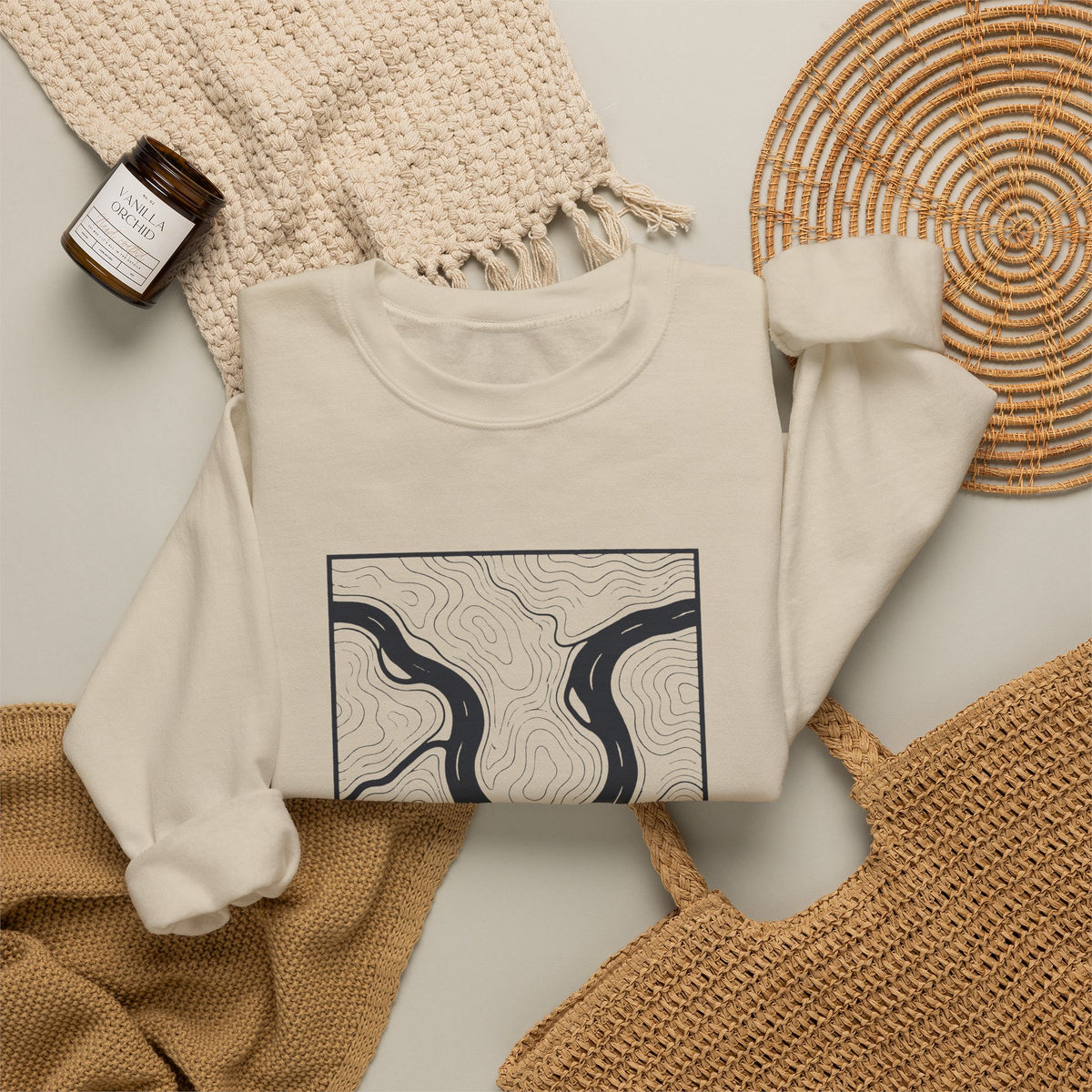 Knoxville Topo Map Crewneck Sweatshirt