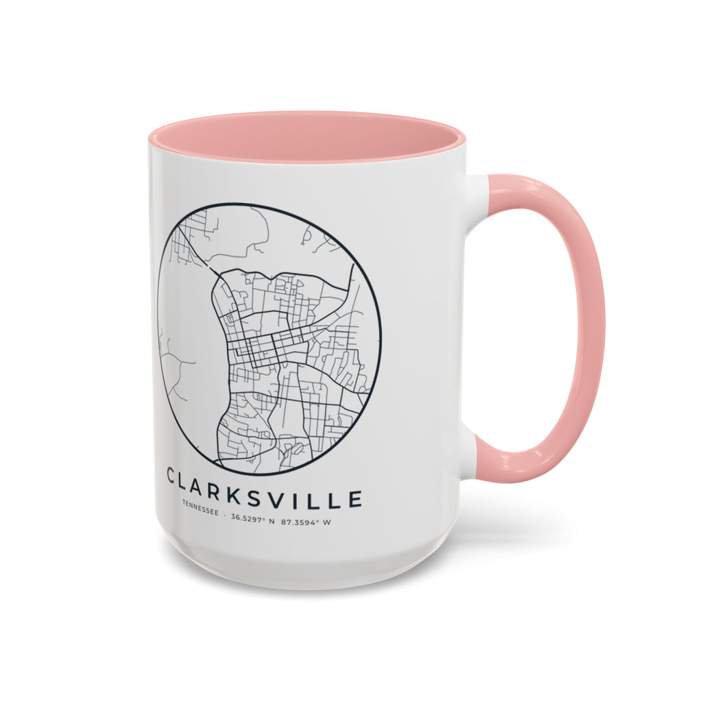 Clarksville Street Map Accent Mug