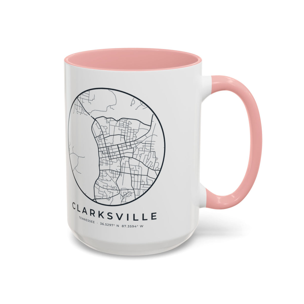 Clarksville Street Map Accent Mug