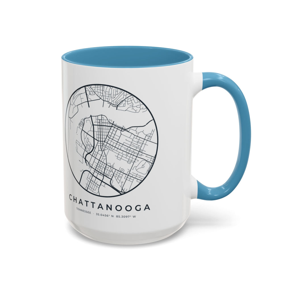 Chattanooga Street Map Accent Mug