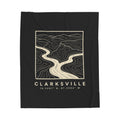 Clarksville Topo Map Blanket (Black)