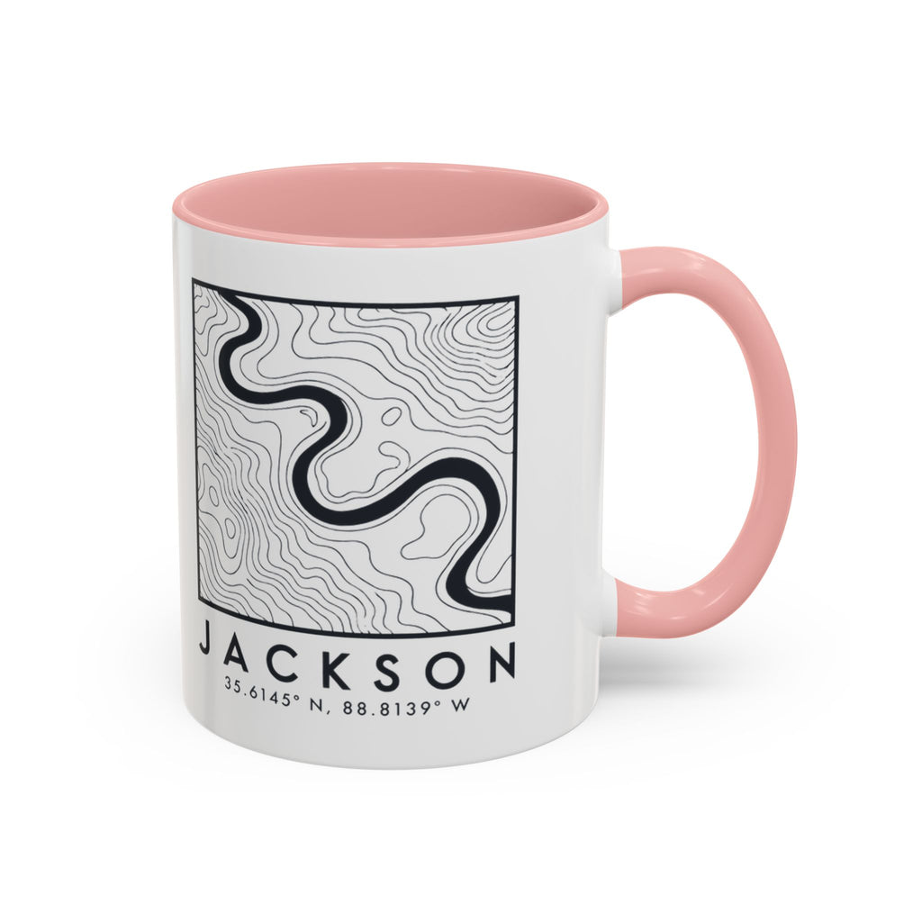 Jackson Topo Map Accent Mug