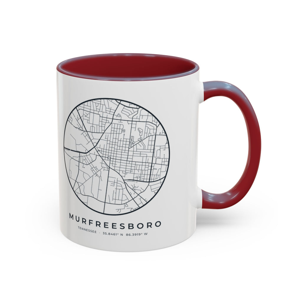 Murfreesboro Street Map Accent Mug