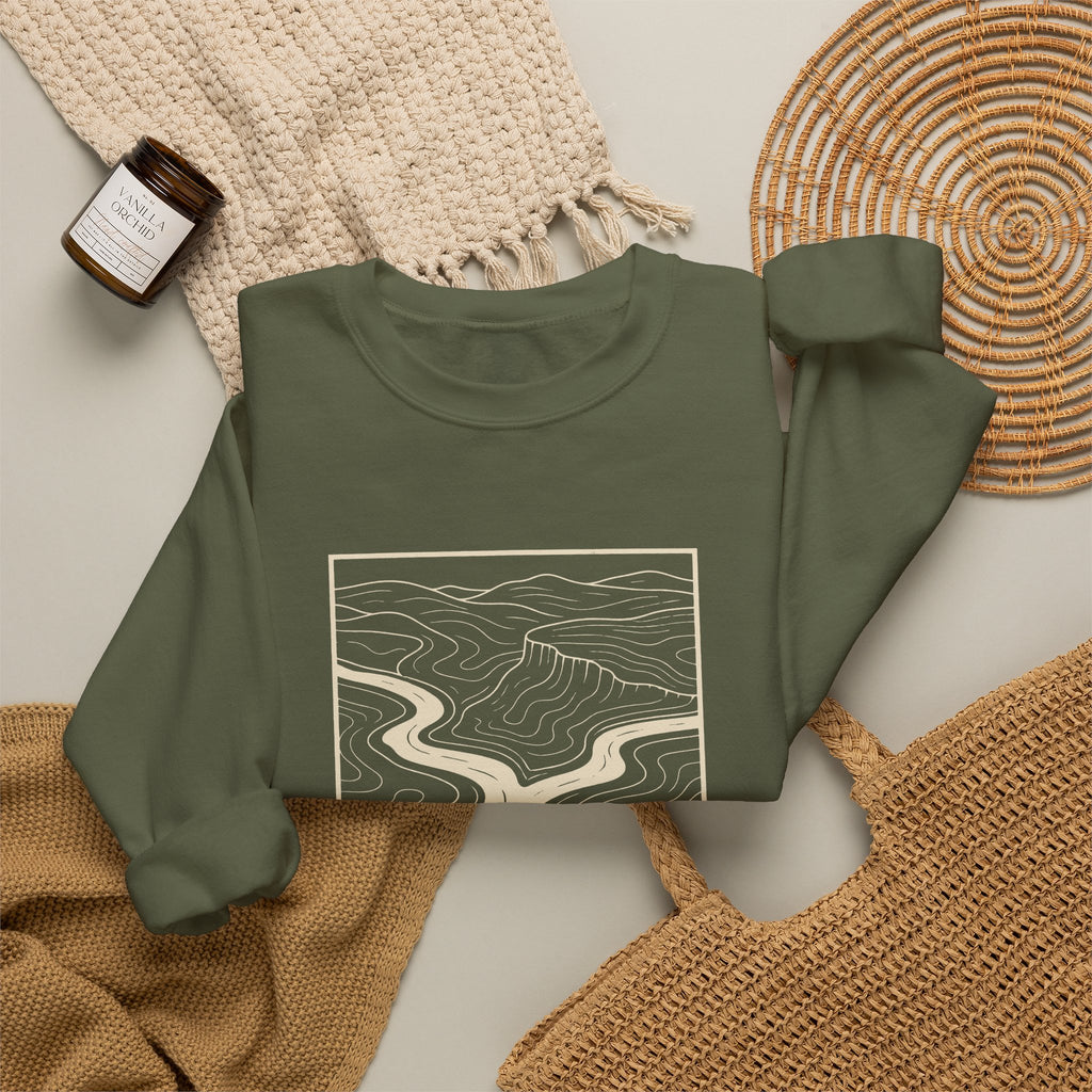 Clarksville Topo Map Crewneck Sweatshirt
