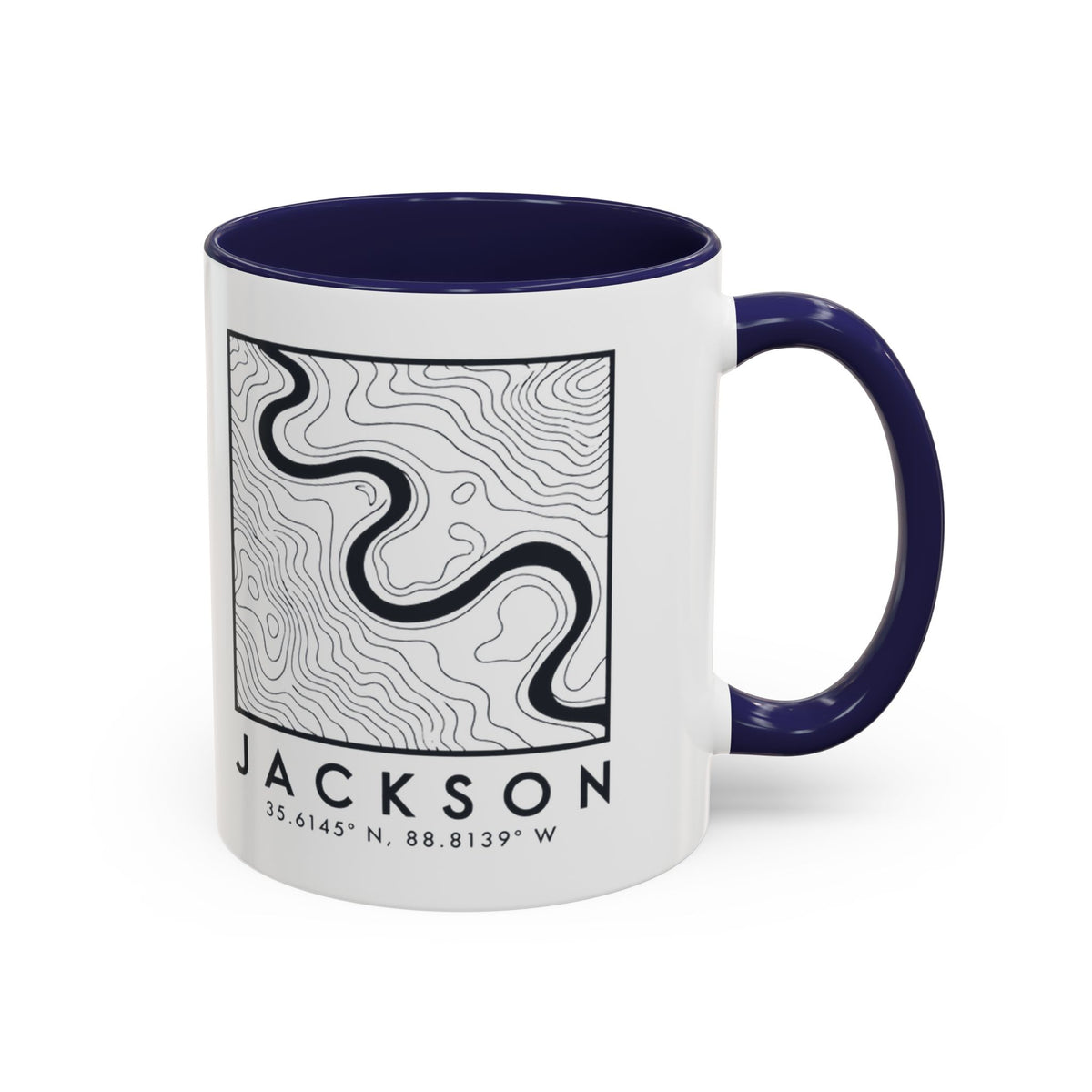 Jackson Topo Map Accent Mug