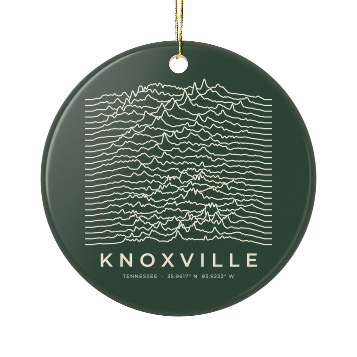 Knoxville Ridgeline Ornament (Forest Green)