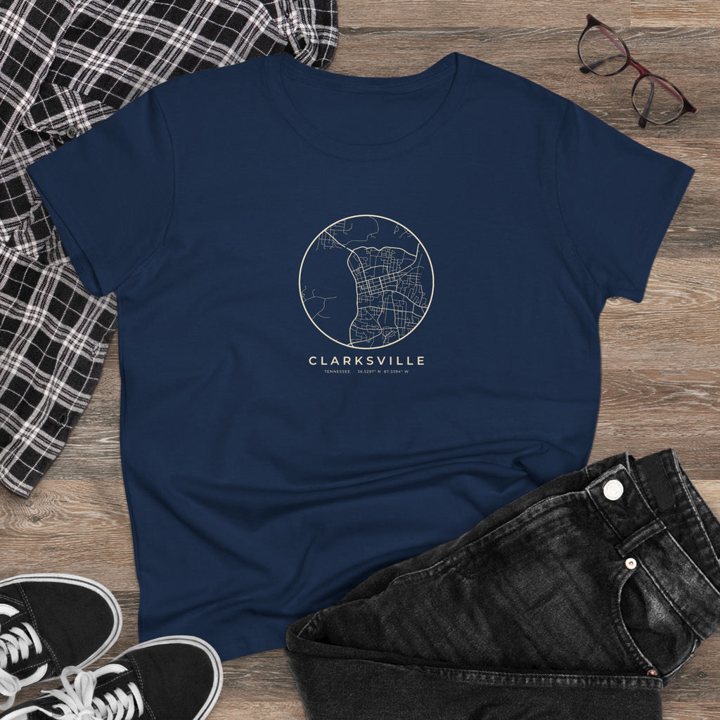 Clarksville Street Map Women's T-Shirt